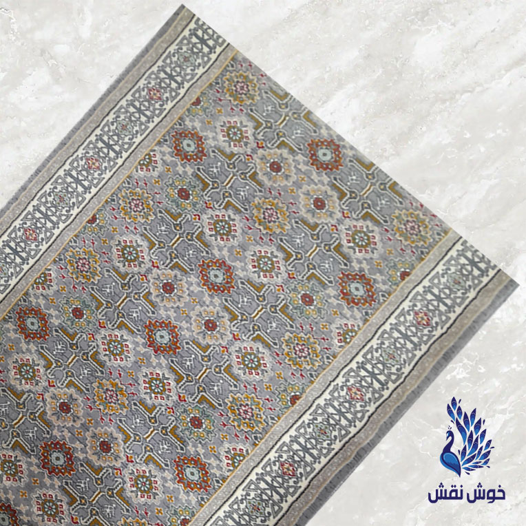 فرش 700 شانه کرم-طوسی