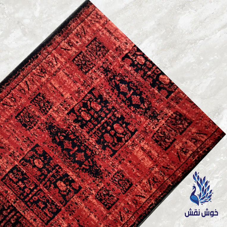 کناره فرش سنتی قرمز